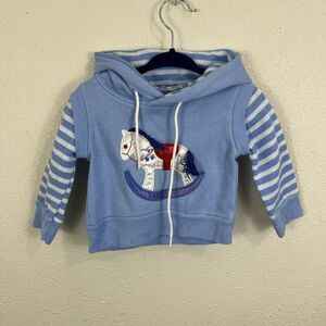 Vintage Pull Frog Knits Rocking Horse Hoodie USA Made Baby 6-9 Months